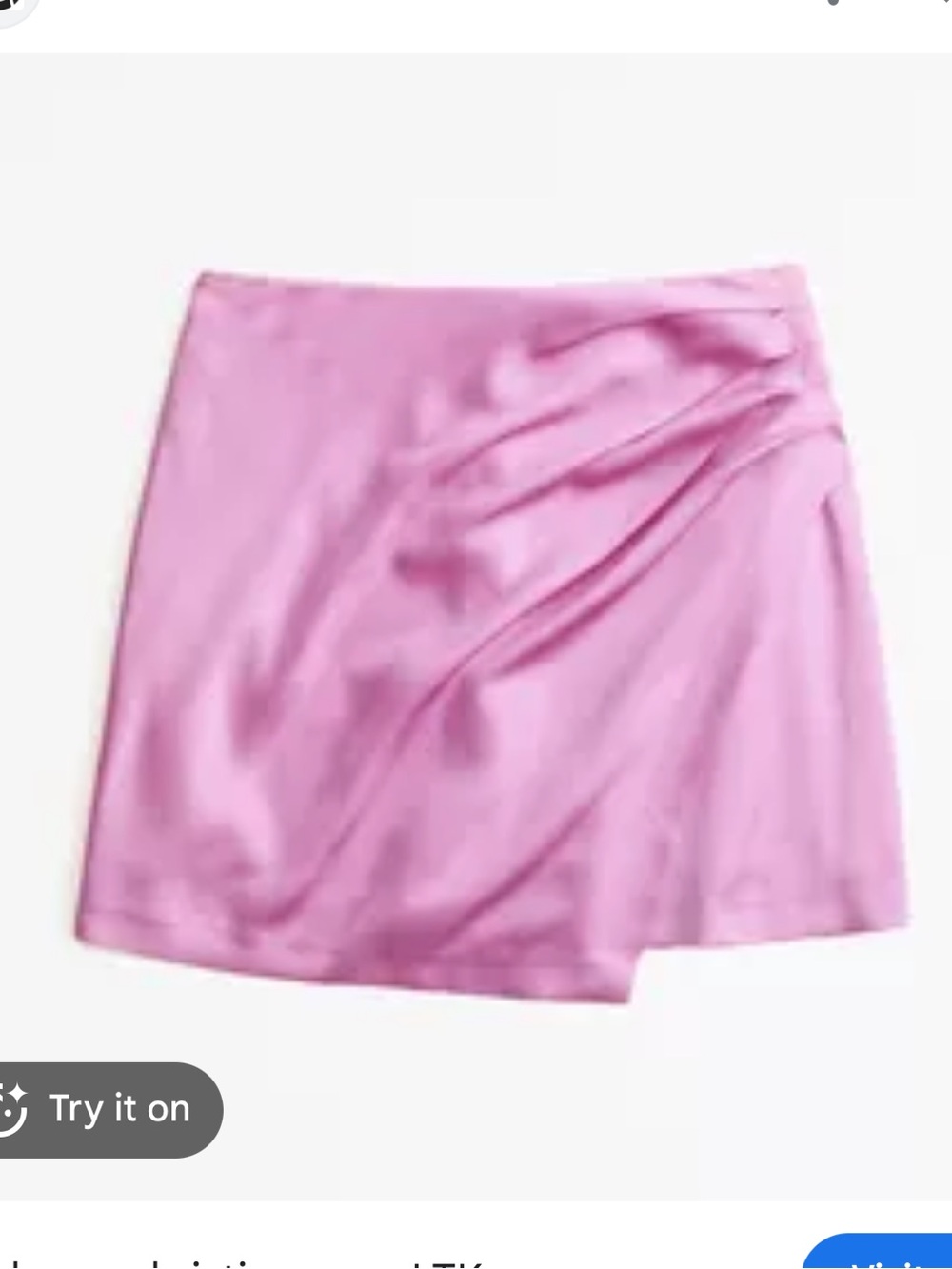 Aercrombie & Fitch Mini Skirt Draped Satin Skort